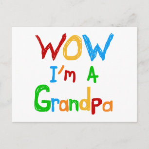 Carte Postale WOW Je suis un grand-père T-shirts et cadeaux