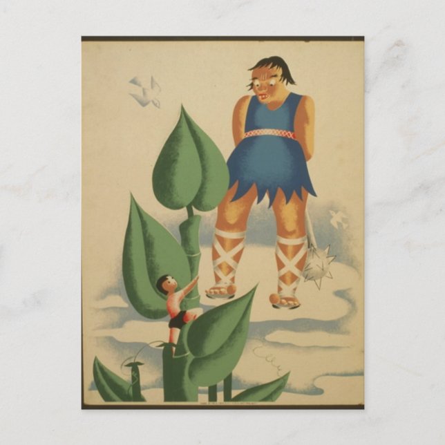 Carte postale-WPA-Jack et Beanstalk (Devant)