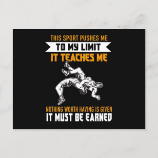 Carte Postale Wrestling Sports Limit Earned Martial Arts