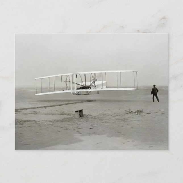 Carte Postale Wright Brothers Flyer First Plane Flight Aviation (Devant)