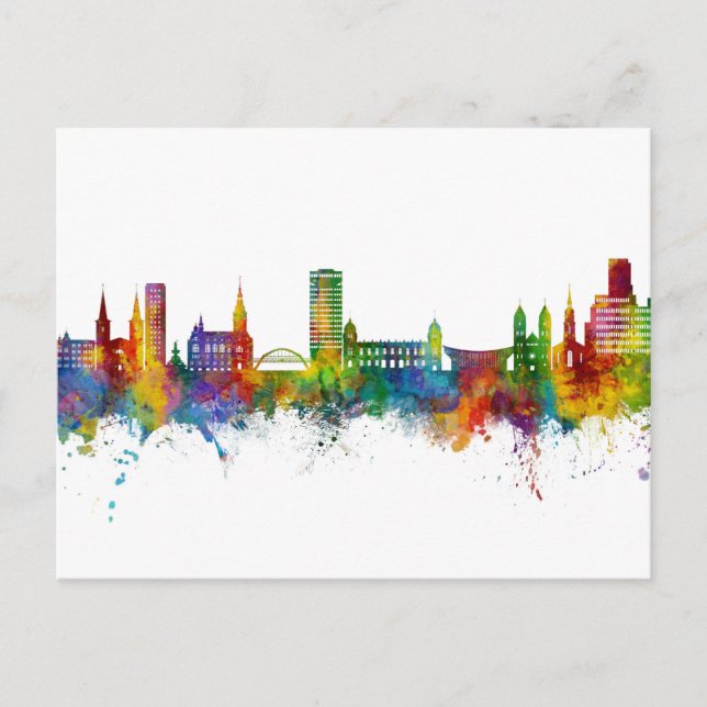 Carte Postale Wuppertal Allemagne Skyline (Devant)