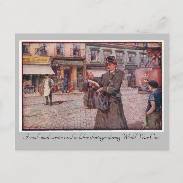 Carte Postale "WW1 Female Mail Carrier" (Devant)