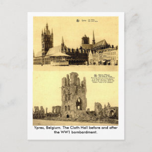 Carte Postale WW1 - Ypres, la salle des draps