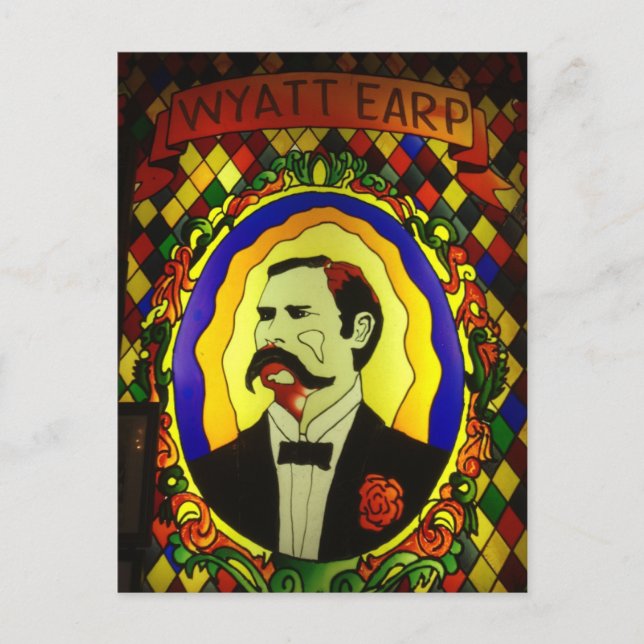 Carte postale Wyatt Earp en verre (Devant)