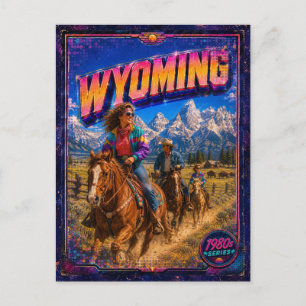Carte postale Wyoming années 80 Rétro
