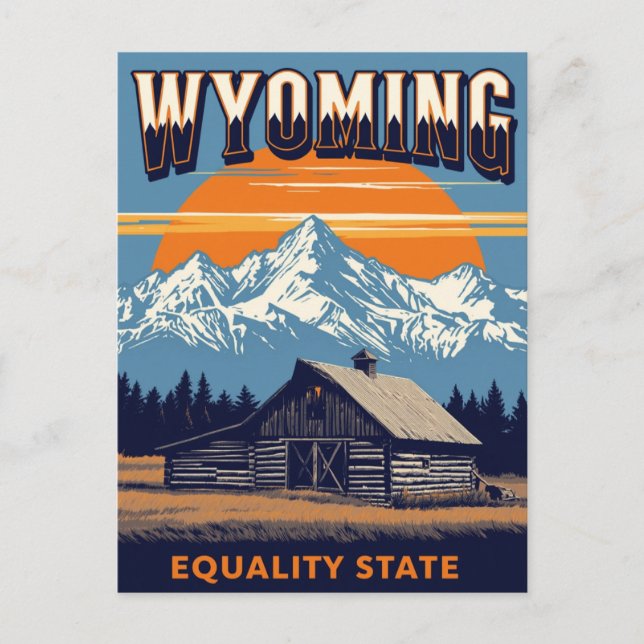 Carte Postale Wyoming Equality State (Devant)