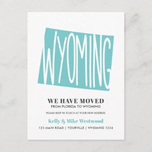 Carte Postale Wyoming Nous avons déménagé Nouvelle adresse Nouve