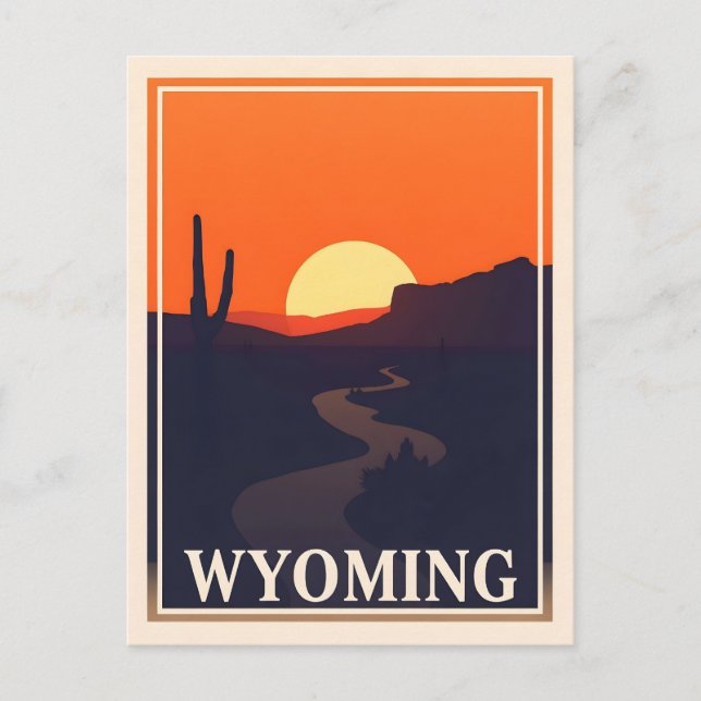 Carte postale Wyoming vintage (Devant)