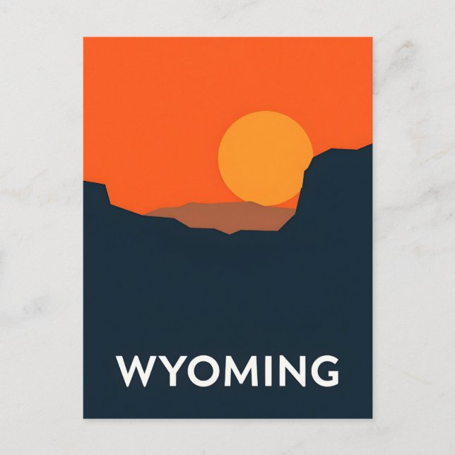 Carte postale Wyoming vintage (Devant)