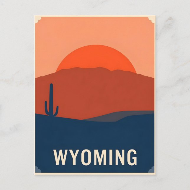 Carte postale Wyoming vintage (Devant)
