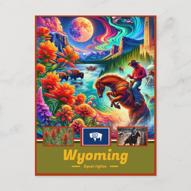 Carte Postale Wyoming Wilderness se demande Majestic (Devant)