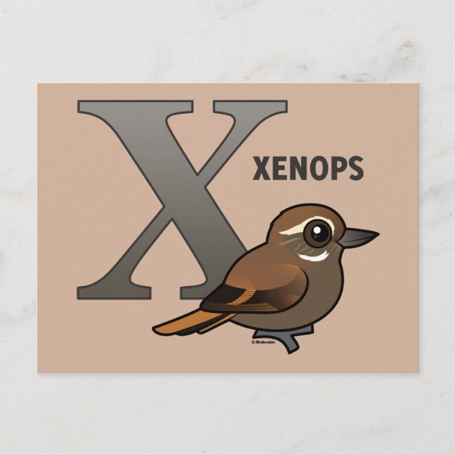 Carte Postale X est pour Xenops (Devant)
