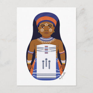 Carte postale Xhosa, Matryoshka, Afrique du Sud