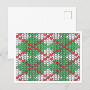 Carte postale XMAS JACQUARD KNIT / Horizontal