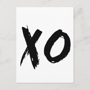 Carte Postale XO Brush Minimal