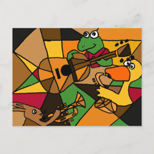 Carte Postale XX- Animaux d'art Abstraits et musique