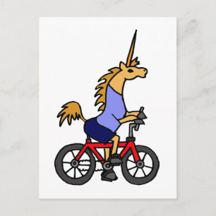 Carte Postale XX- Carton de vélo à cheval Unicorne
