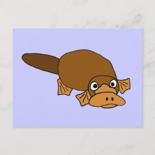 Carte Postale XX- Carton Platypus facturé au canard