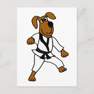 Carte Postale XX- Chien marié des arts martiaux