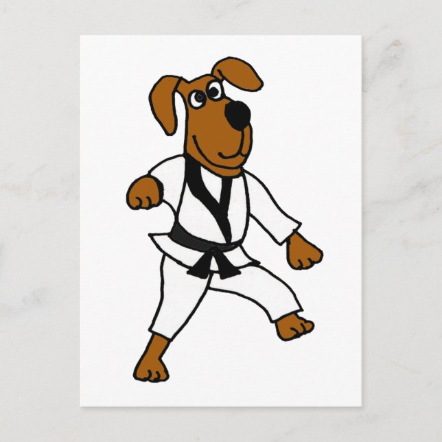 Carte Postale XX- Chien marié des arts martiaux (Devant)