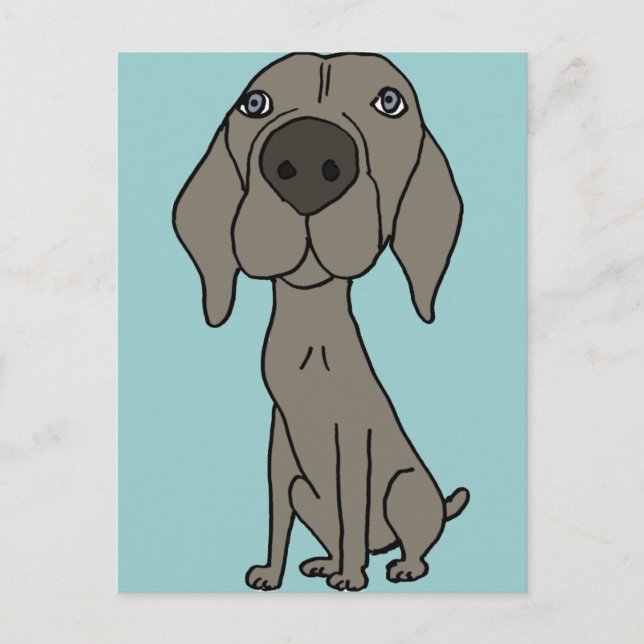 Carte Postale XX- Design Weimaraner (Devant)