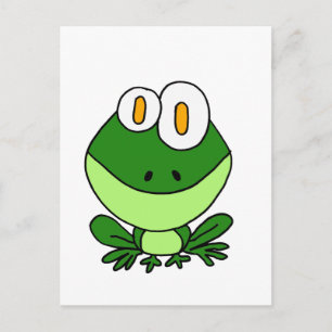 Carte Postale XX- Drôle assis Green Frog Cartoon