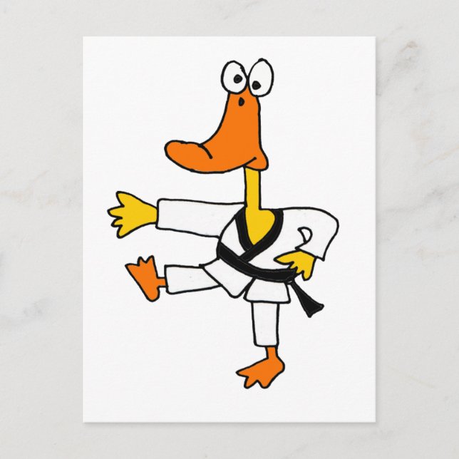 Carte Postale XX- Funny Martial Arts Duck (Devant)