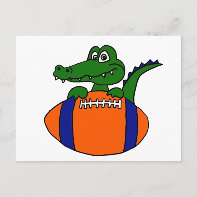 Carte Postale XX- Gator génial sur un dessin de football (Devant)