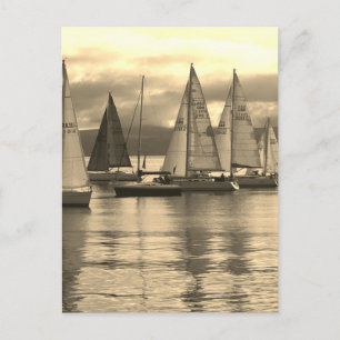 Carte Postale Yachts à la baie de Rothesay, en Écosse.