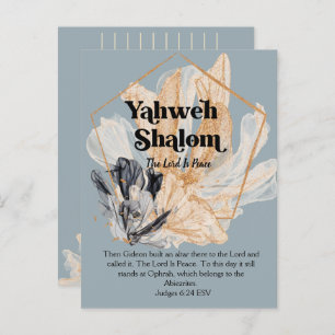 Carte Postale Yahweh Shalom   Noms de Dieu Écriture Dévotionnell