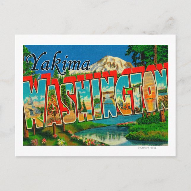 Carte Postale Yakima, Washington - Scènes de grandes lettres (Devant)