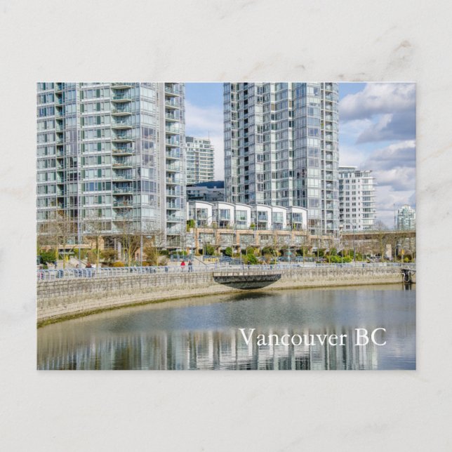 Carte Postale Yaletown City près de la plage Vancouver BC (Devant)