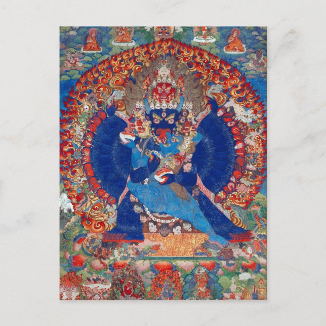 Carte Postale Yamantaka Vajrabhairava Déité bouddhiste Tibétaine (Devant)