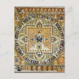Carte Postale Yamantaka Vajrabhairava divinité tibétaine Mandala