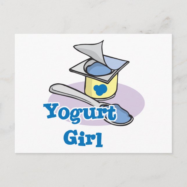 Carte Postale Yaourt Girl blueberry yaourt (Devant)