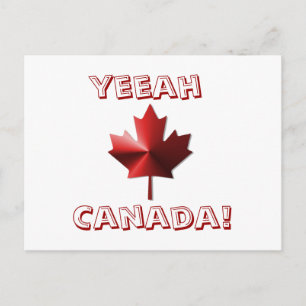 Carte postale Yeeah Canada Flag Maple Leaf