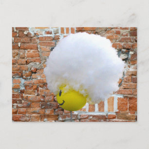 Carte Postale Yellow Happy Face Antenne Topper, Casquette de nei