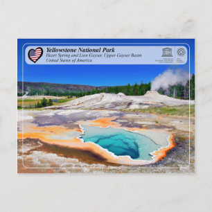 Carte Postale Yellowstone NP - Heart Spring et Lion Geyser
