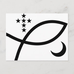 Carte Postale Yemaya Veve en noir