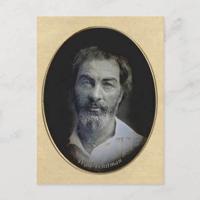 Carte Postale Yeux réfléchis du poète Walt Whitman (Devant)
