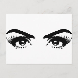 Carte Postale Yeux, sourcils et cils