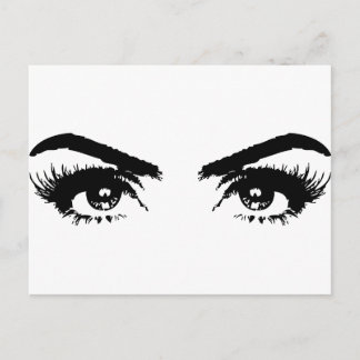 Carte Postale Yeux, sourcils et cils