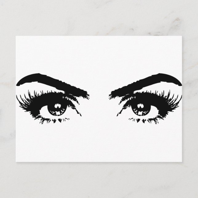 Carte Postale Yeux, sourcils et cils (Devant)