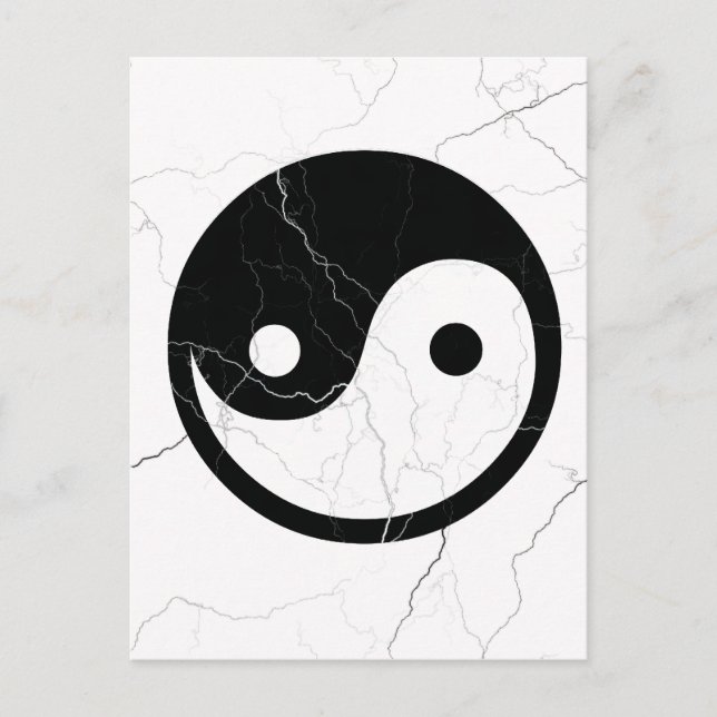Carte Postale Yin noir et blanc et Yang (Devant)