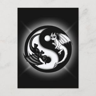 Carte Postale Yin Yang Dragons