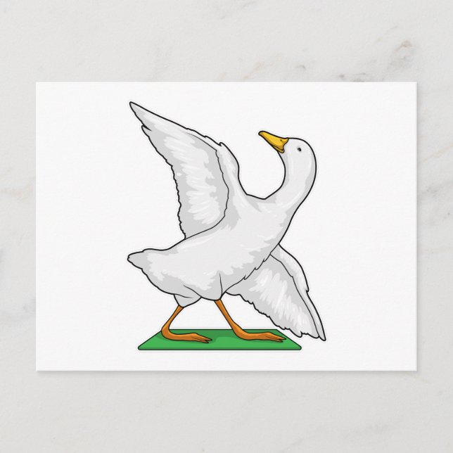 Carte Postale Yoga de canard Méditation Fitness (Devant)