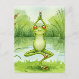 Carte postale Yoga de grenouille