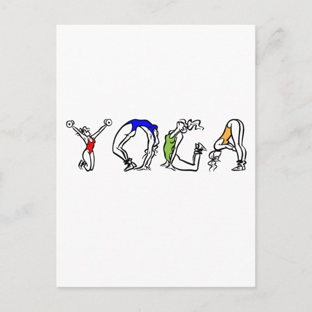 Carte Postale yoga fitness santé (Devant)