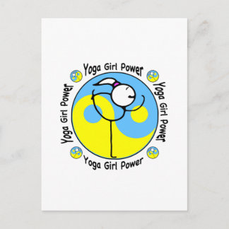 Carte Postale Yoga Girl Power Logo
