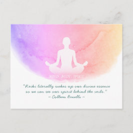 Carte Postale Yoga Instructeur Studio Méditation Easy Pose Citat